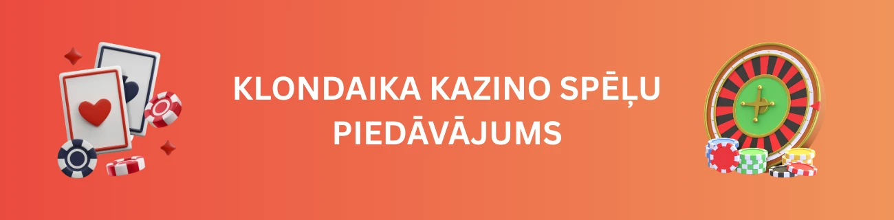 Klondaika kazino spēļu piedāvājums